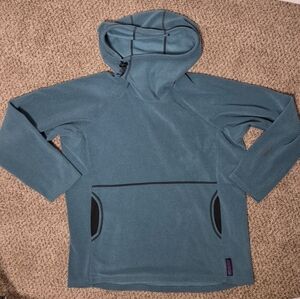 Melanzana Turquoise Blue Micro Grid Hoodie Women's Size Small Baselayer